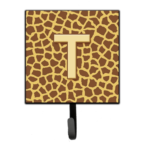 Letter T Initial Monogram - Giraffe Leash or Key Holder