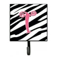 thumbnail image 1 of Letter T Initial  Zebra Stripe and Pink Leash or Key Holder, 1 of 7