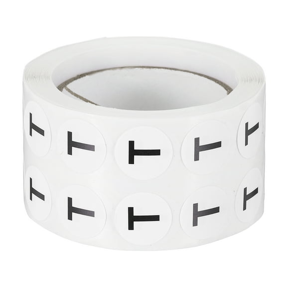 Uxcell 1000 Pcs 0.5" Letter T Inventory Labels Round Circle Dots Letter Stickers