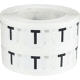 thumbnail image 1 of Letter T Inventory Labels .5 Inch Round Circle Dots 1,000 Adhesive Stickers, 1 of 2