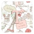 thumbnail image 1 of Letter T Love In Paris Pink Foam Coasters- Set Of 4, 1 of 1