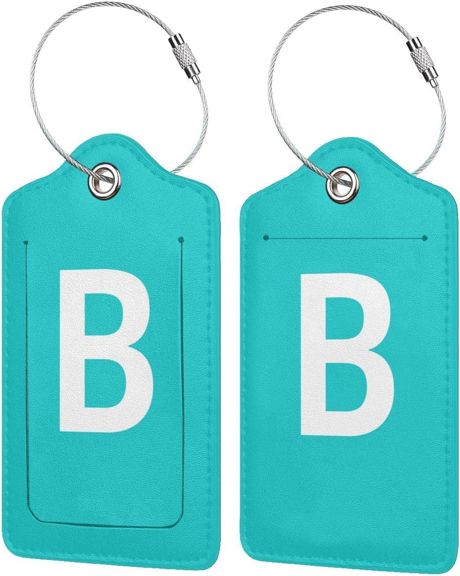 Letter T Luggage Identifiers for Suitcases Unique Tag, Premium ID Bag Tags for Backpacks w