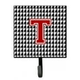 thumbnail image 1 of Letter T Monogram - Houndstooth Black Leash or Key Holder, 1 of 7