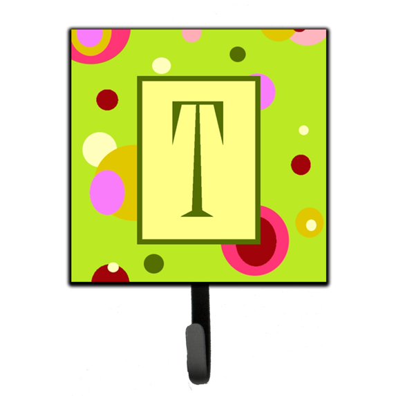 Letter T Monogram - Lime Green Leash or Key Holder