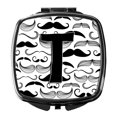 thumbnail image 1 of Letter T Moustache Initial Compact Mirror, 1 of 4