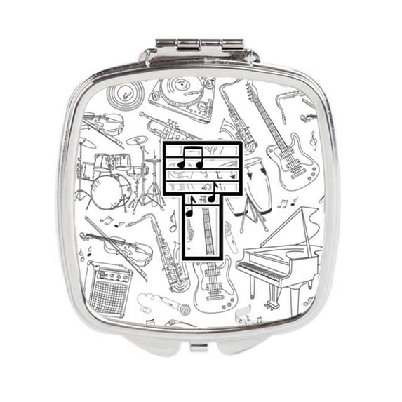 Letter T Musical Note Letters Compact Mirror