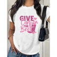 thumbnail image 1 of Letter T Shirt Awareness Cowboy Boot Graphic Tee Comfortable Short Sleeve Round Neck White S-5XL, 1 of 4