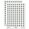 thumbnail image 1 of Letter T Uppercase Fun Bold Font 200+ Round Stickers - White - Matte Finish - 0.50" Size, 1 of 3