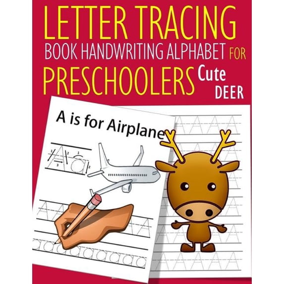 Letter Tracing Book Handwriting Alphabet for Preschoolers Cute Deer ...