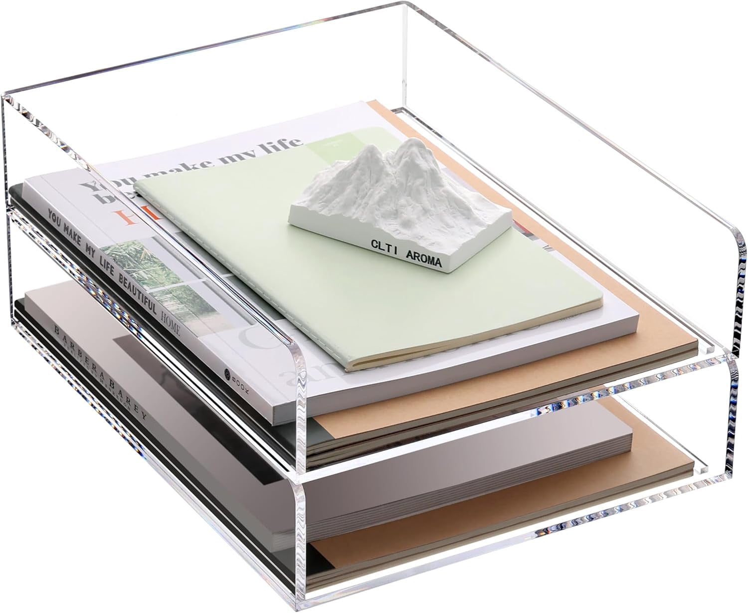 Letter Tray, Clear Acrylic Paper Tray, School Teacher Office Supplies ...