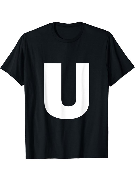 Letter U Capital Alphabet Monogram Initial T-Shirt