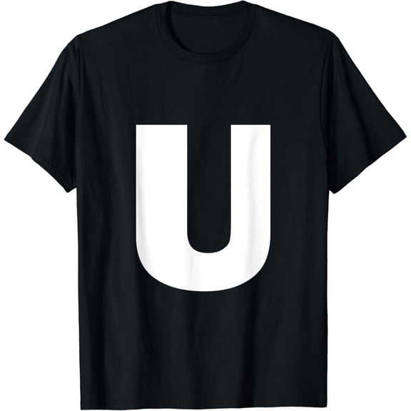 Letter U Capital Alphabet Monogram Initial T-Shirt