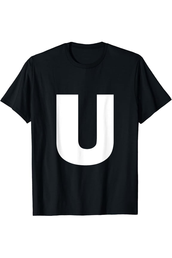 Letter U Capital Alphabet Monogram Initial T-Shirt