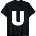 thumbnail image 1 of Letter U Capital Alphabet Monogram Initial T-Shirt, 1 of 3