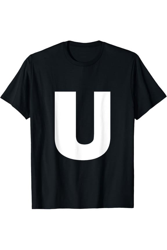 Letter U Capital Alphabet Monogram Initial T-Shirt
