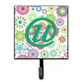 thumbnail image 1 of Letter U Flowers Pink Teal Green Initial Leash or Key Holder, 1 of 1