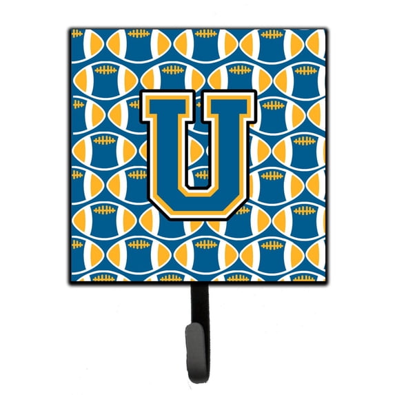 Letter U Football Blue and Gold Leash or Key Holder