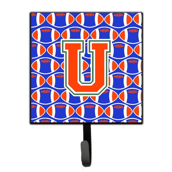 Letter U Football Green Blue and Orange Leash or Key Holder