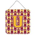 thumbnail image 1 of Letter U Football Maroon & Gold Wall or Door Hanging Prints, 1 of 1