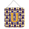 thumbnail image 1 of Letter U Football Purple & Gold Wall or Door Hanging Prints, 1 of 1