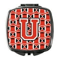 thumbnail image 1 of Letter U Football Scarlet and Grey Compact Mirror, 1 of 4