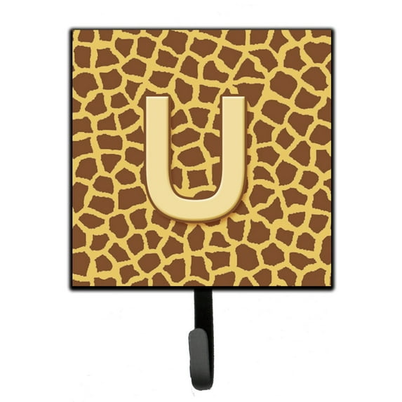 Letter U Initial Monogram - Giraffe Leash or Key Holder