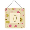 thumbnail image 1 of Letter U Initial Monogram - Tan Dots Wall or Door Hanging Prints, 1 of 1