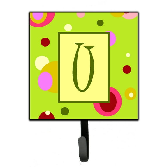 Letter U Monogram - Lime Green Leash or Key Holder