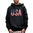 thumbnail image 1 of Letter USA American Flag Graphics For Kid Boys Independence Day - Keep Him Warm And Stylish! Size:5T-14Y, 1 of 9