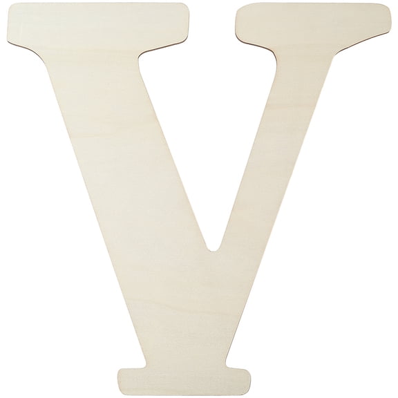 Letter Unfinished MDF Sheets Letter V 380x375x0.4mm