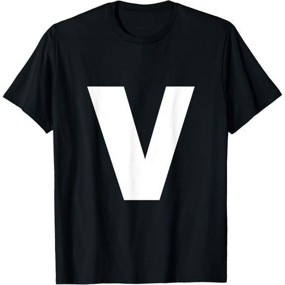 Letter V Capital Alphabet Monogram Initial T-Shirt