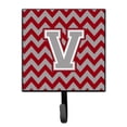 thumbnail image 1 of Letter V Chevron Crimson and Grey   Leash or Key Holder, 1 of 1