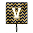 thumbnail image 1 of Letter V Chevron Navy Blue and Gold Leash or Key Holder, 1 of 1