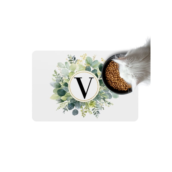 Letter V Doormat Non Slip Diatomaceous Earth Door Mat Absorbent Quick Dry Soft Washable Entrance Rug for Bathroom Laundry Room 16"x24"