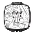 thumbnail image 1 of Letter V Musical Note Letters Compact Mirror, 1 of 4