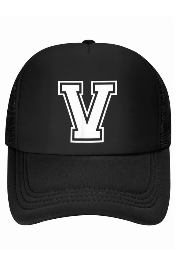Letter V Name Initial Varsity Alphabet Monogram Baseball Cap