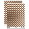 thumbnail image 1 of Letter V Uppercase Cute Typewriter Font 200+ Round Stickers - Brown - Matte Finish - 0.50" Size, 1 of 3