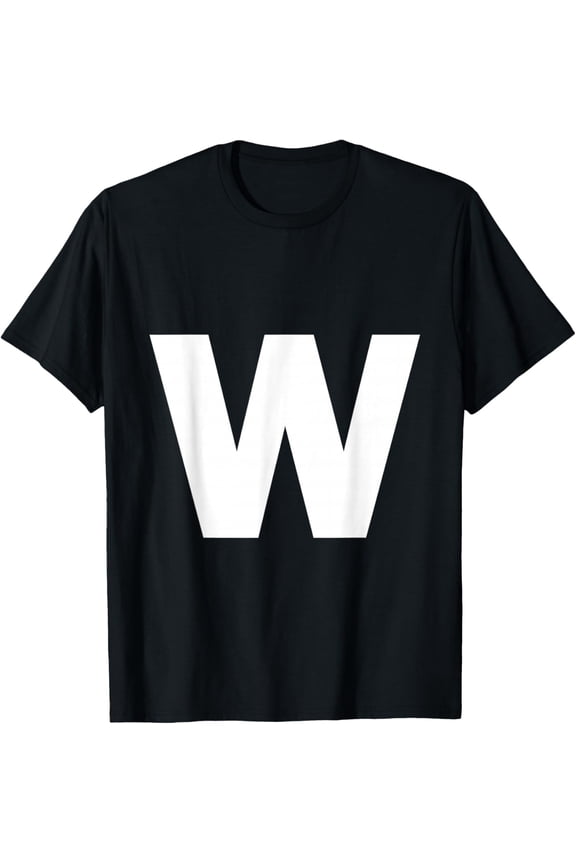 Letter W Capital Alphabet Monogram Initial T-Shirt