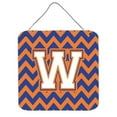thumbnail image 1 of Letter W Chevron Blue & Orange No.3 Wall or Door Hanging Prints, 1 of 1