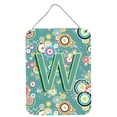 thumbnail image 1 of Letter W Circle Circle Teal Initial Alphabet Wall or Door Hanging Prints, 1 of 2