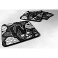 thumbnail image 1 of Letter W Day of the Dead Skulls Black Foam Coaster Set of 4, 1 of 3