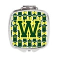 thumbnail image 1 of Letter W Football Green & Yellow Compact Mirror, 1 of 1
