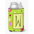 thumbnail image 1 of Letter W Initial Monogram - Green Can or Bottle Beverage Insulator Hugger, 1 of 5