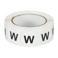thumbnail image 1 of Uxcell Letter Inventory Labels, Round Circle Dots Stickers for Organization Letter W 0.75 inch, 1 of 7