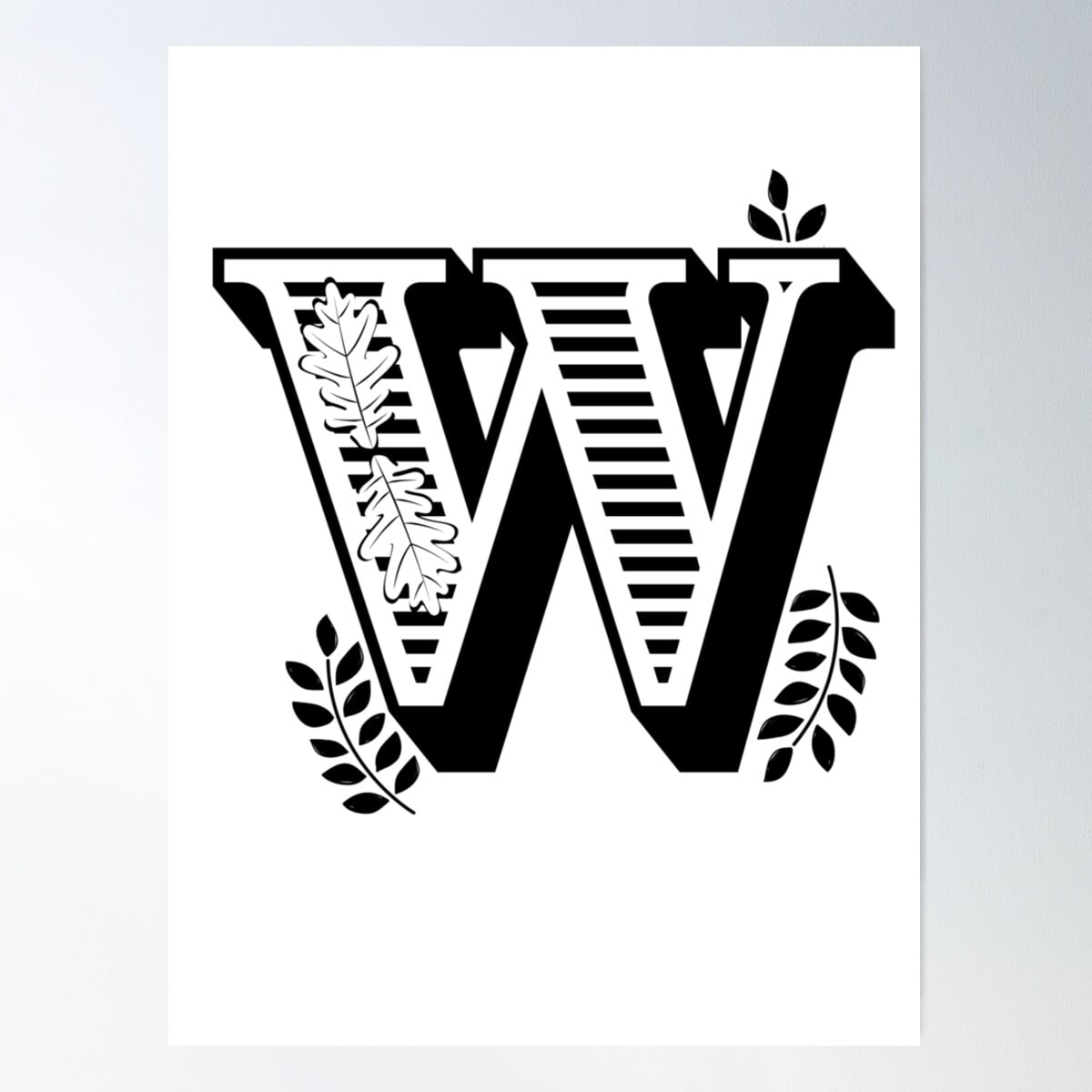 Letter W | Lettering | Letters | Alphabet Poster Wall Art, Modern Wall ...