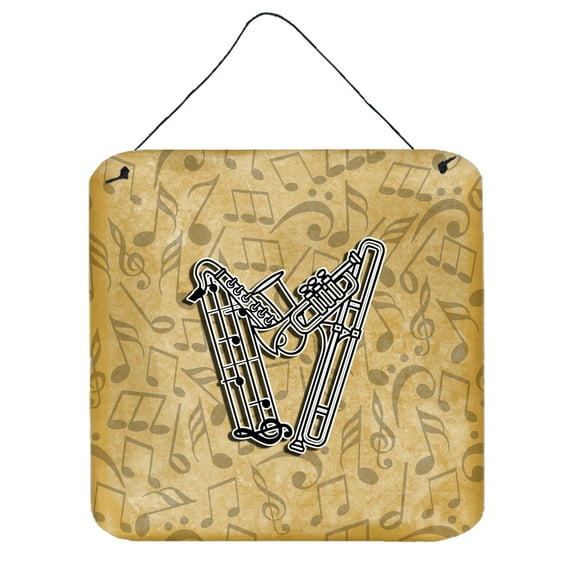 Letter W Musical Instrument Alphabet Wall or Door Hanging Prints