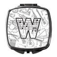 thumbnail image 1 of Letter W Musical Note Letters Compact Mirror, 1 of 4