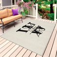 thumbnail image 1 of Letter W Outdoor Rug for Patio/Deck/Porch, Non-Slip Large Area Rug 5 x 7 Ft, Monogram Words Indoor Outdoor Rugs Washable Area Rugs, Reversible Camping Rug Carpet Runner, 1 of 8