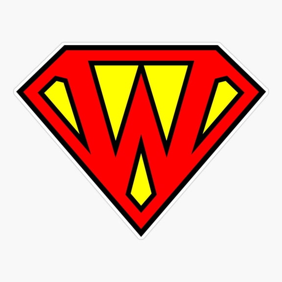 Letter W | Super Letter Vol.1 Er, Phone Decal Water Bottle Stickers Car Decals, Funny Birthday Gift