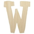 thumbnail image 1 of Letter W Uppercase Cute Typewriter Font Wood Shape Unfinished Piece Cutout Craft DIY Projects - 4.70 Inch Size - 1/4 Inch Thick, 1 of 7